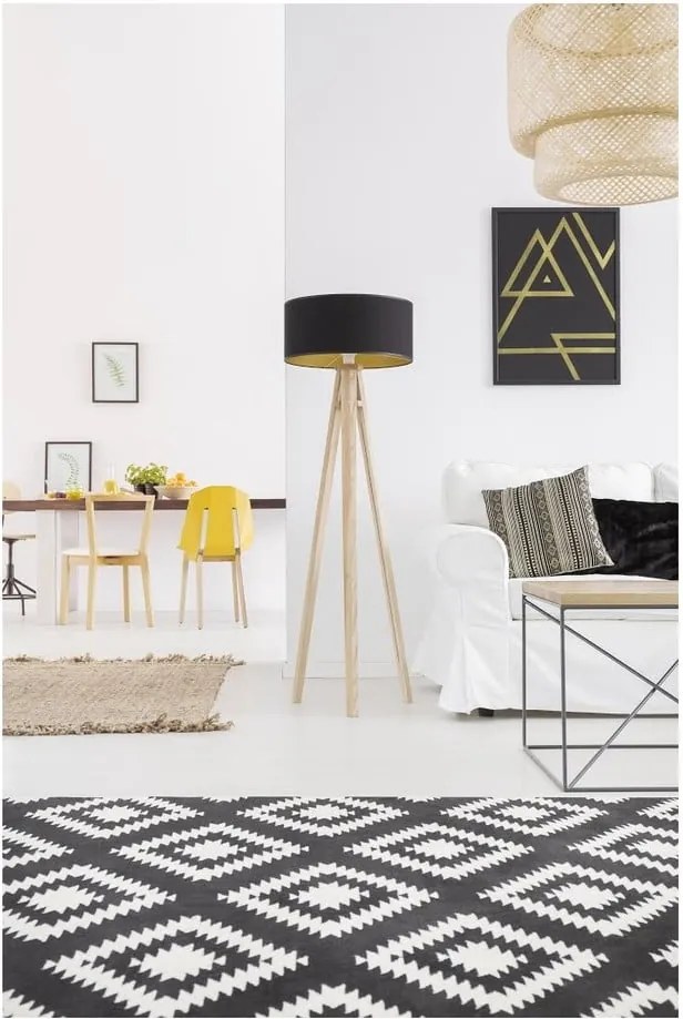 Čierna stojacia lampa Ragaba