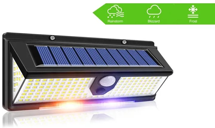 Zaparkorun Solárne záhradné osvetlenie so senzorom pohybu - 190 LED