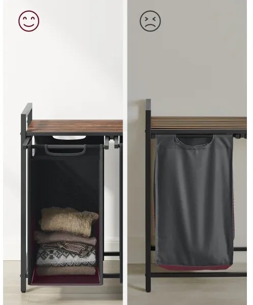 Kôš na bielizeň REX hnedá/sivá