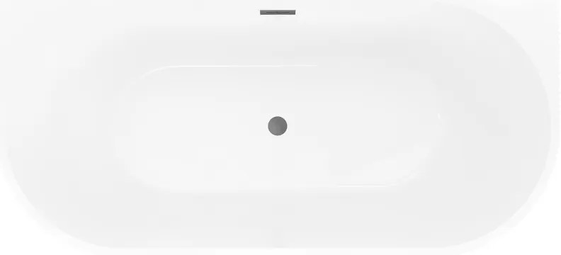 Mexen Oris, voľne stojaca ryhovaná vaňa 170 x 80 cm, biela-šedá, brúsený grafit prepad, 52871708062-66