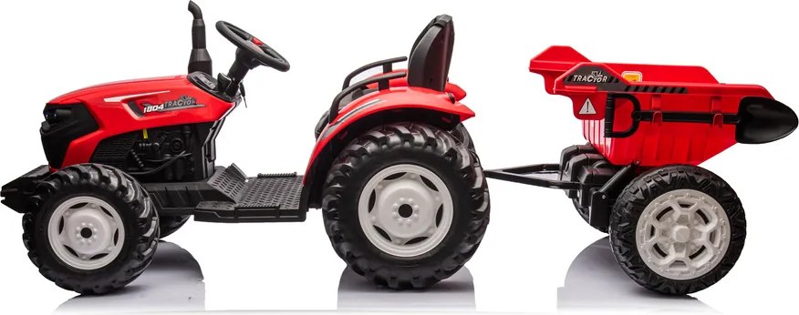 LEAN CARS Elektrický traktor na batérie HC-306 s prívesom 24V červený
