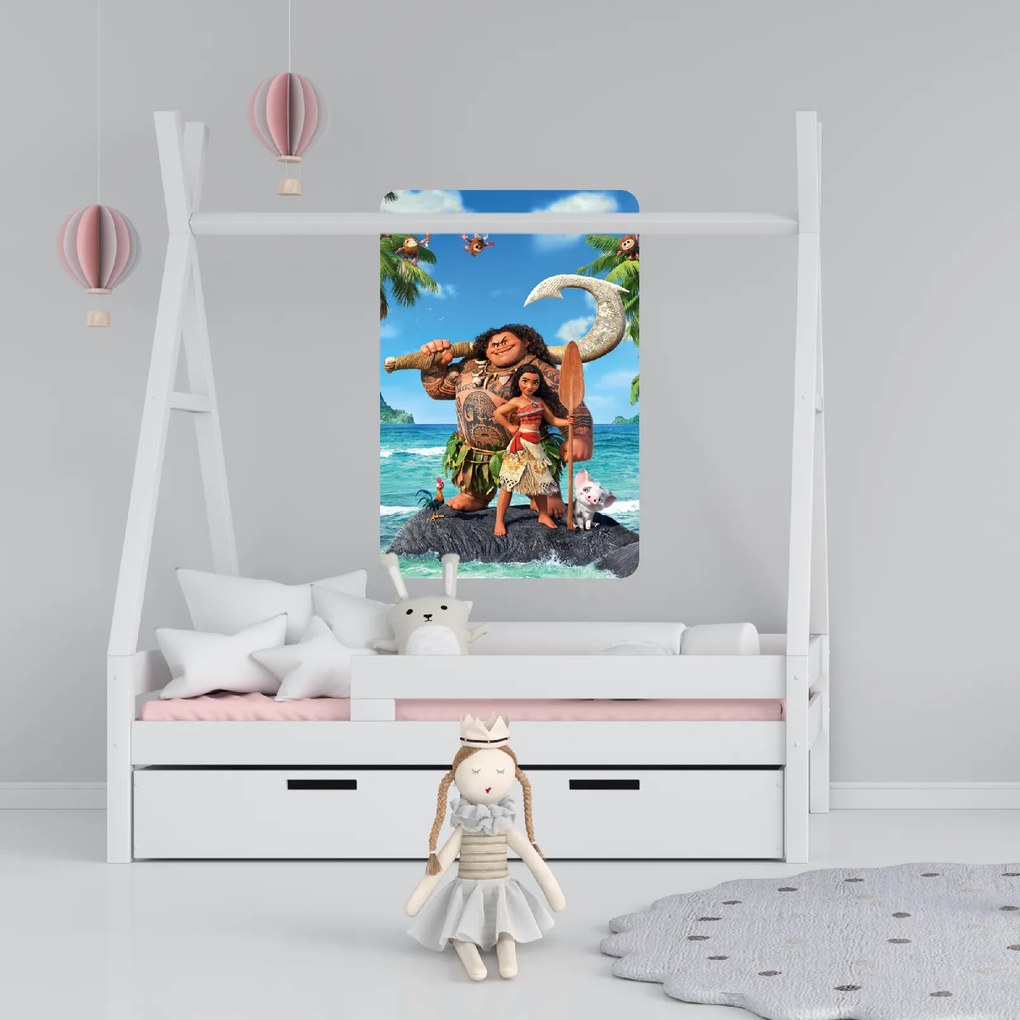 60x90cm Vaiana 2 - textilná nálepka na stenu