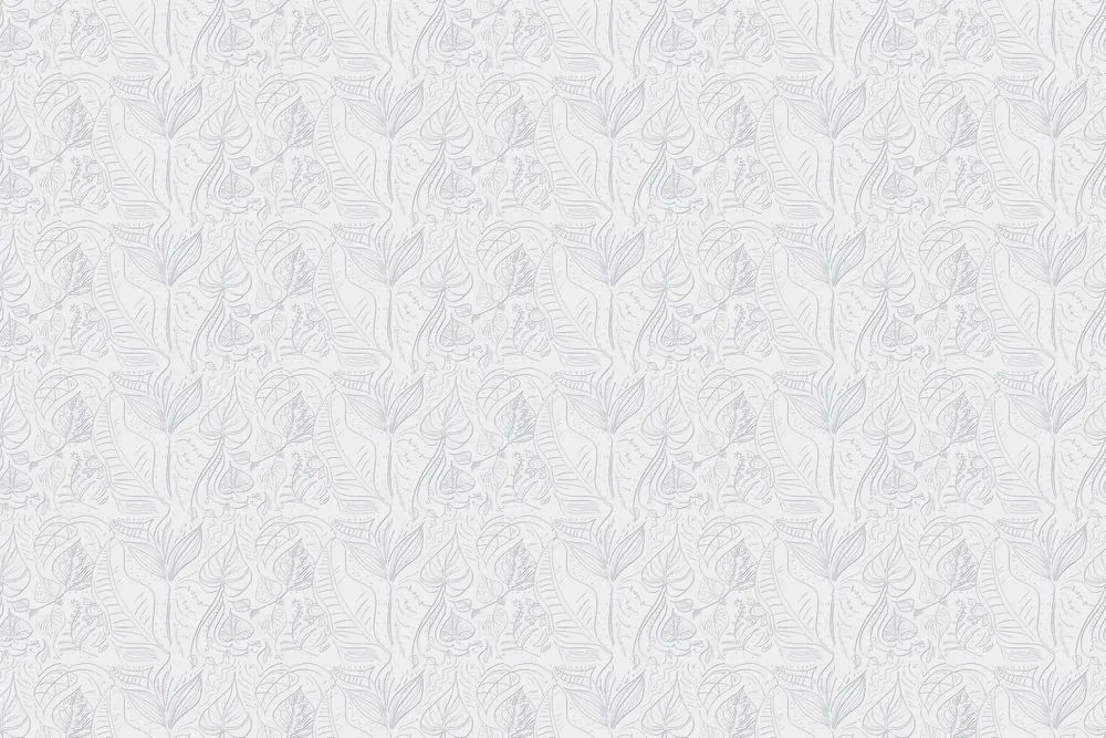 Tapeta magické listy v bielom prevedení - 75x1000 cm