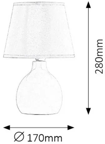 Rabalux INGRID stolná lampička max. 1x40W | E14 | IP20 - bordová