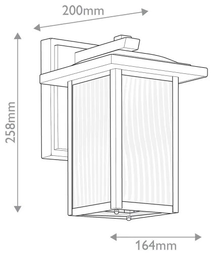 Kichler KL-CAPPANNA-S-BKT - Vonkajšie nástenné svietidlo CAPPANNA S 1xE27/60W/230V IP44