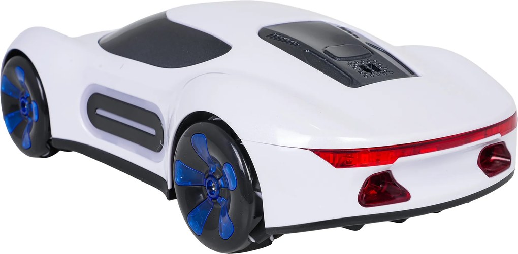 Ramiz Dymom ovládané vozidlo s diaľkovým ovládaním a hodinkami Biele