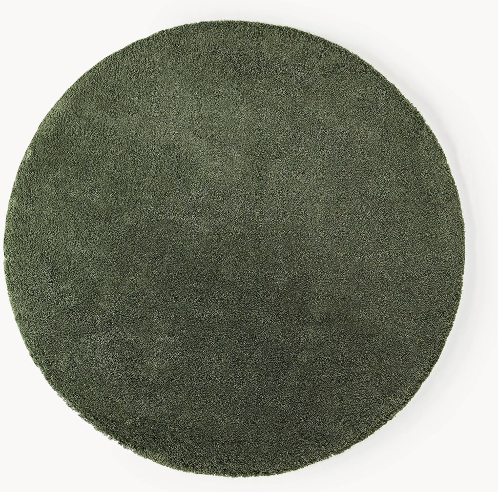 Okrúhly huňatý koberec's vysokým vlasom Leighton