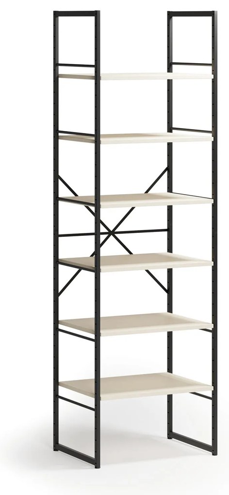 Otvorený policový regál TYP IV, 600 x 460 x 2020 mm, čierna