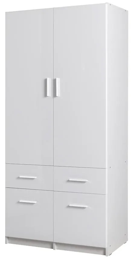 Skriňa Snow 03  91 cm  lesklá/biela alpská