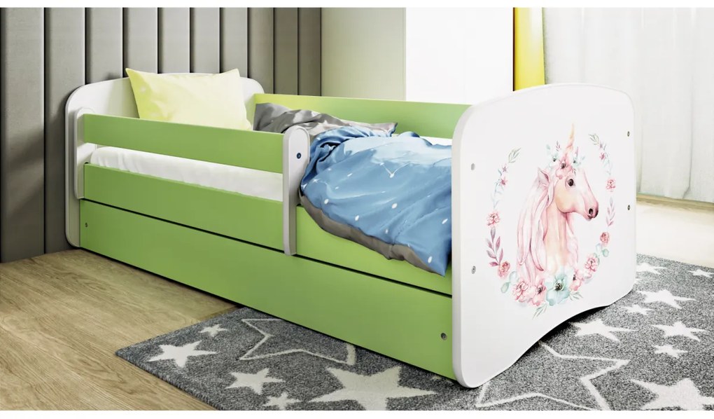 Detská posteľ Babydreams kôň zelená