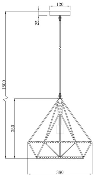 Globo 69029 - Luster na lanku ULLEU 1xE27/60W/230V