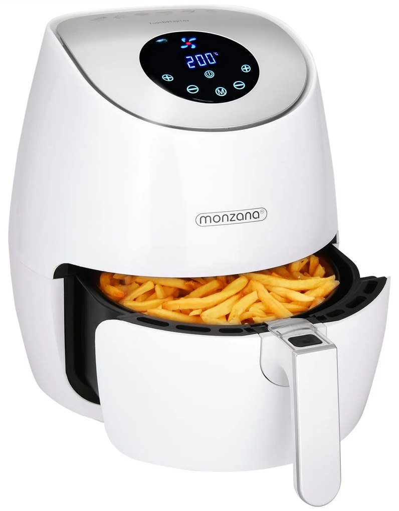 InternetovaZahrada Teplovzdušná fritéza FRYER 1 white – 9 v 1 s dotykovým displejom 1485 W 3,6 l