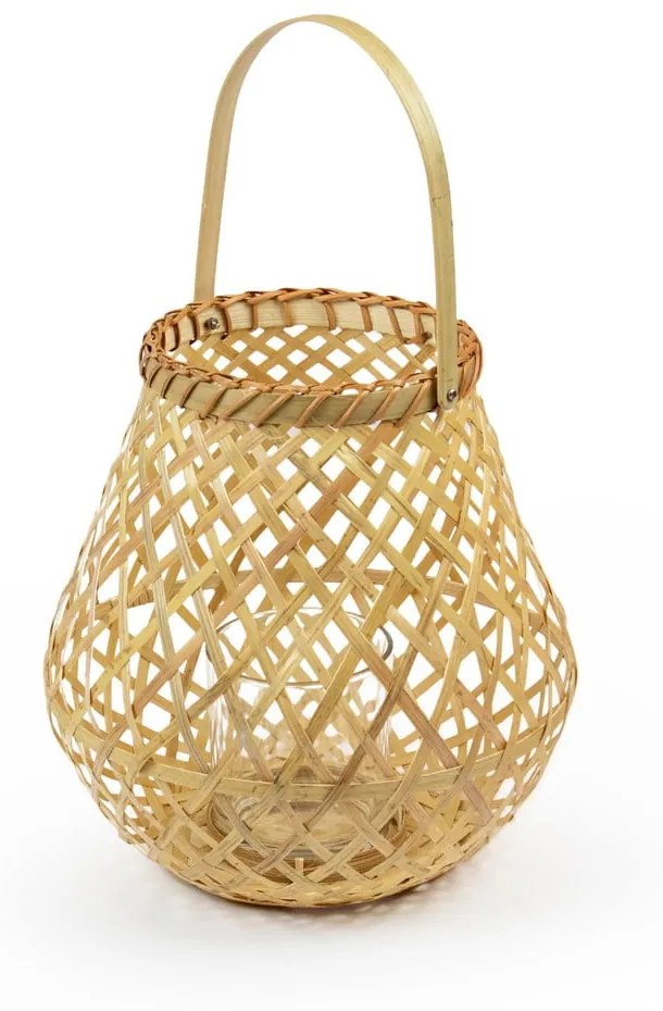 Bambusový lampáš Compactor Bamboo Lantern, ⌀ 25 cm