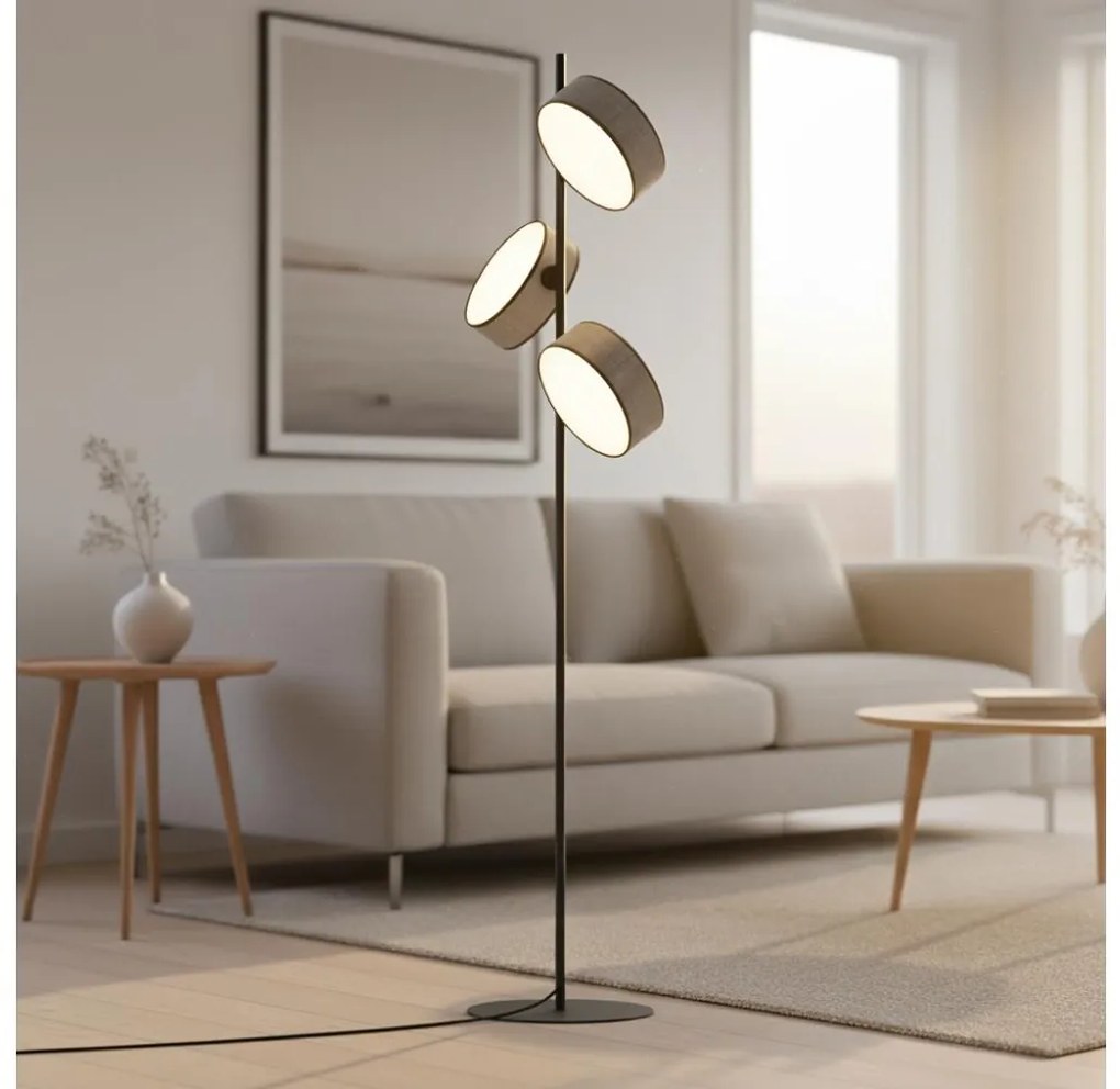 Stojacia lampa DRUMZ 3xE14/10W/230V sivá