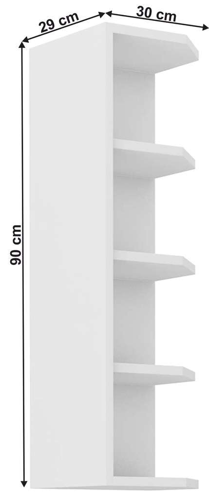 Horná policová skrinka Lesana 1 (biela) 30 G-90 ZAK . Vlastná spoľahlivá doprava až k Vám domov. 1063938