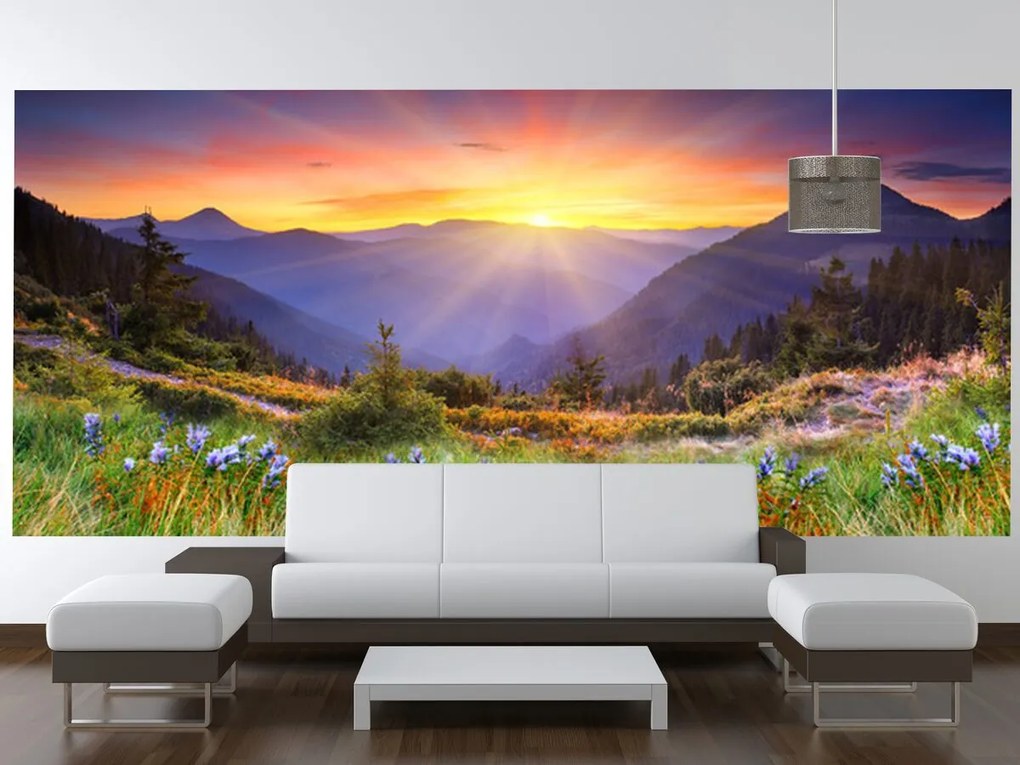 Gario Fototapeta Lúka v horách Materiál: Samolepiaca, Rozmery: 536 x 240 cm