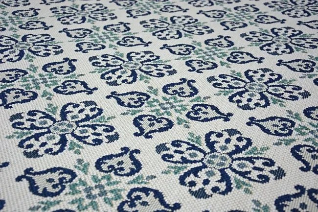 Koberec COLOR 19246/969 SISAL Kvety biely
