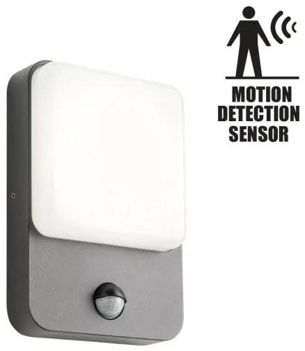 Redo 90133 - LED Vonkajšie nástenné svietidlo so senzorom COLIN 1xLED/9W/230V IP54