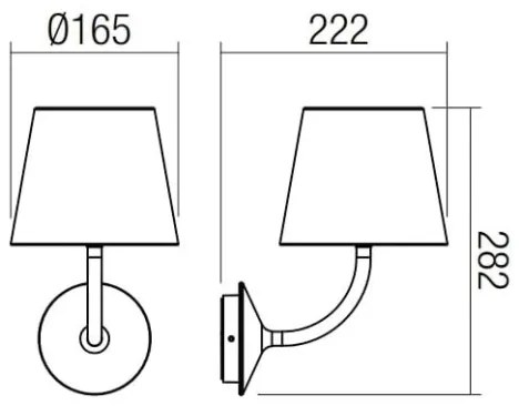 Redo 9125 - LED Vonkajšia nástenná lampa GIORGIO LED/7W/230V IP65 čierna