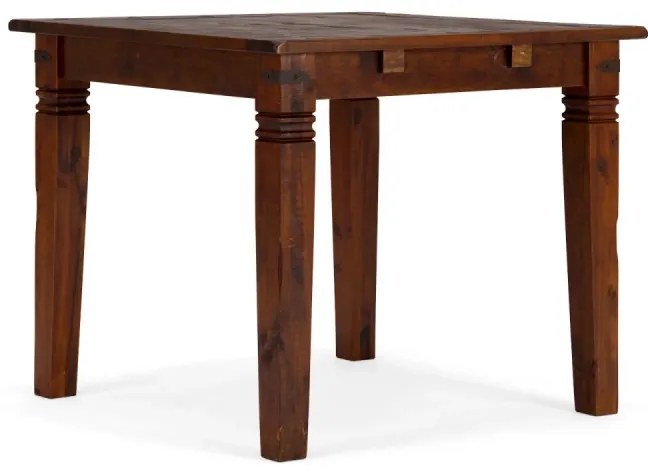 furniture-nabytek.cz - Masívny jedálenský stôl Catana z borovice, hnedý, lakovaný, štvorcový – 90×90×76 cm