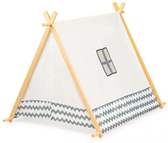 DomTextilu Detský stan v tvare veľkého teepee Biela MUL8111