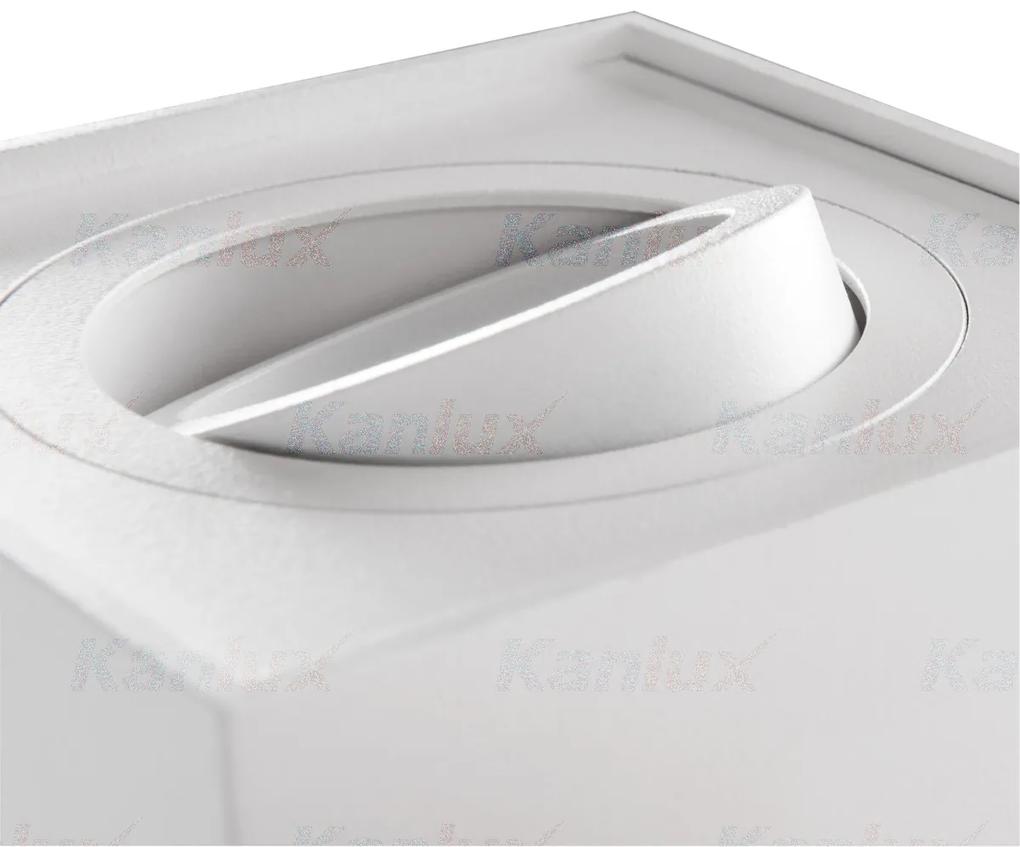 KANLUX Stropné vstavané bodové svietidlo MINI BORD, 98x98mm, štvorcové, biele