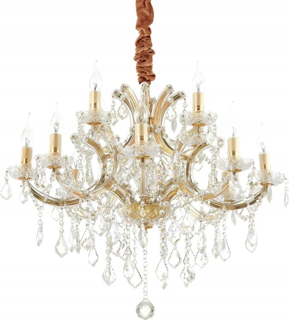 Závesné svietidlo Ideal Lux Napoleon SP12 oro 167404 E14 12x40W 73cm zlaté