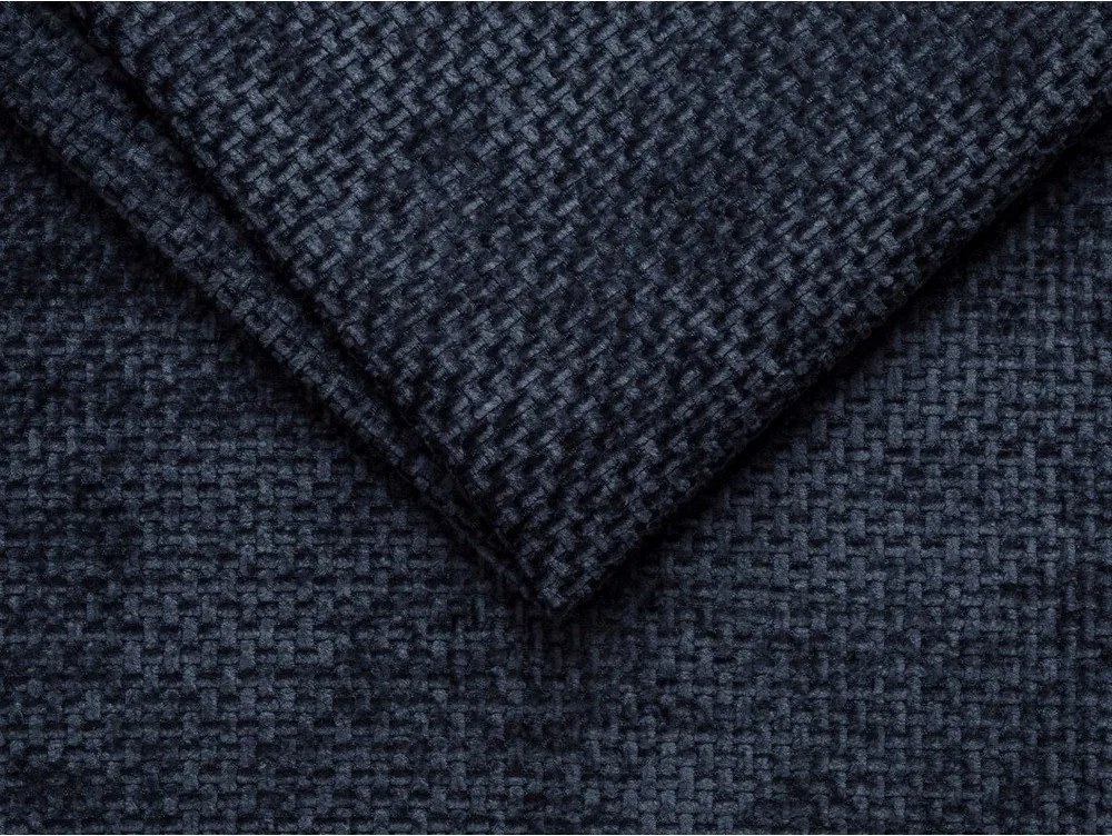 Tmavomodrá čalúnená jednolôžková posteľ bez čela 90x200 cm Whale – Micadoni