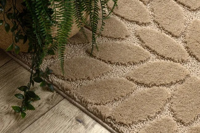 Kúpeľňový koberček SUPREME LINES kamienky, béžový