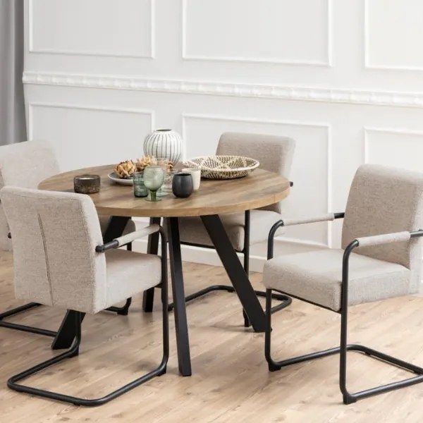 Jedálenský rozkladací stôl Zalida 120/210 cm dub jantárový/čierny