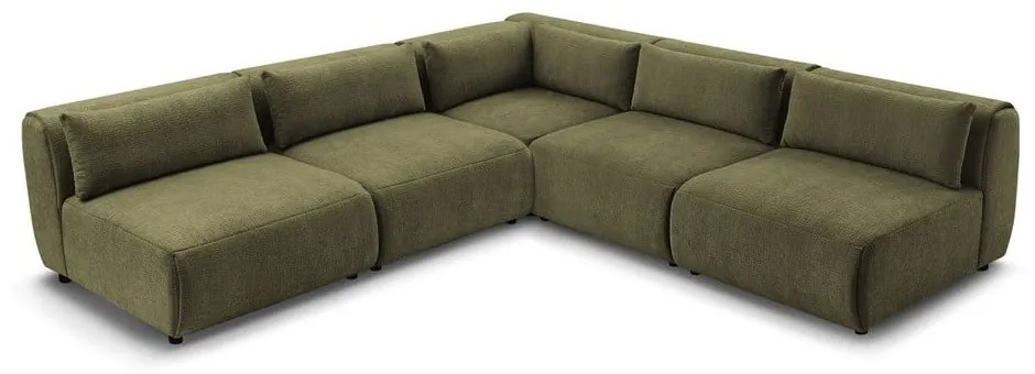 Zelená rohová pohovka (variabilná) Jeanne - Bobochic Paris