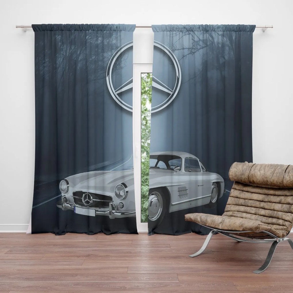 Sablio Záves Mercedes-Benz 300 SL V lese: 2ks 140x250cm