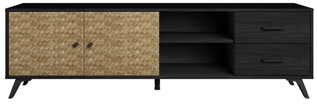 Tv stolík noiha 180 x 53 cm čierny MUZZA