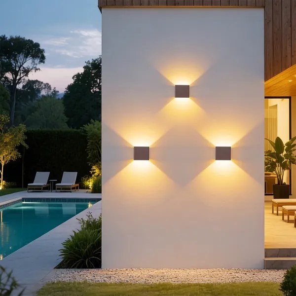 Brilagi - LED Vonkajšie nástenné svietidlo DONNANI LED/5W/230V 10 cm hnedé IP44