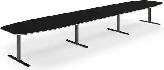 Rokovací stôl NOVUS, 5600x1200 mm, čierna