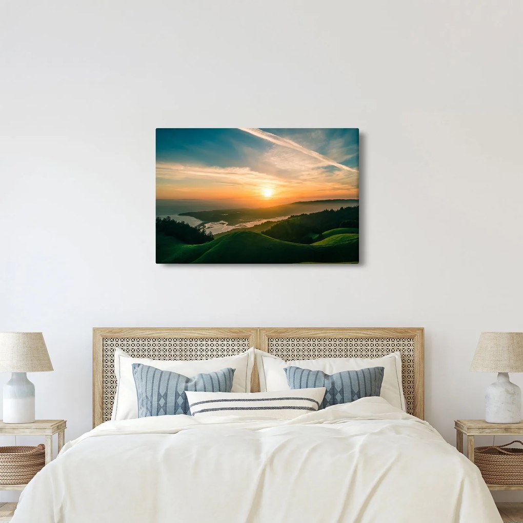 Obraz východu slnka nad morom (90x60 cm)