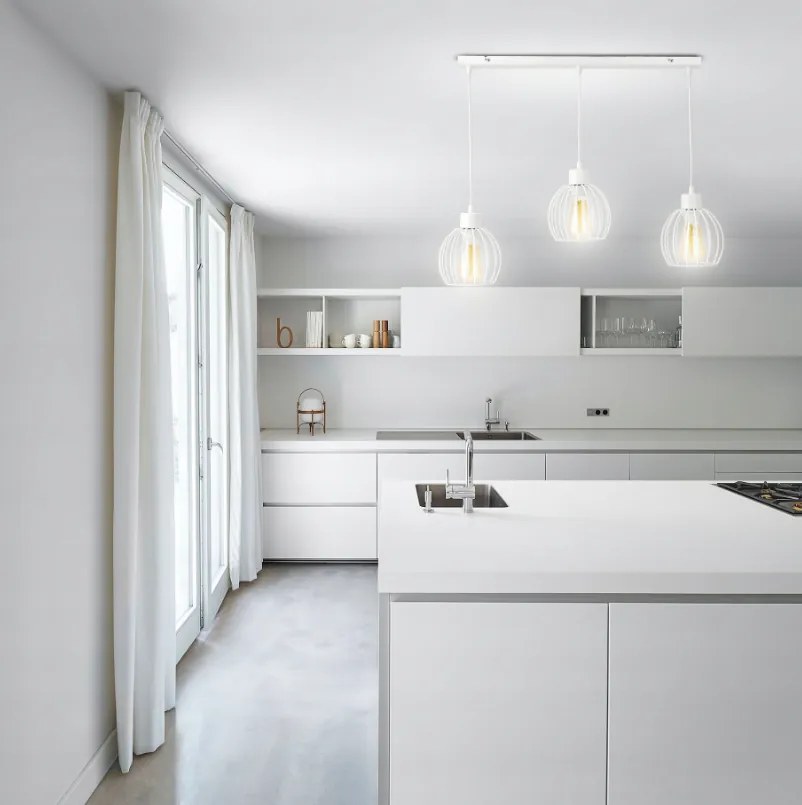 LED stropná závesná lampa s nastaviteľnými E27 káblami