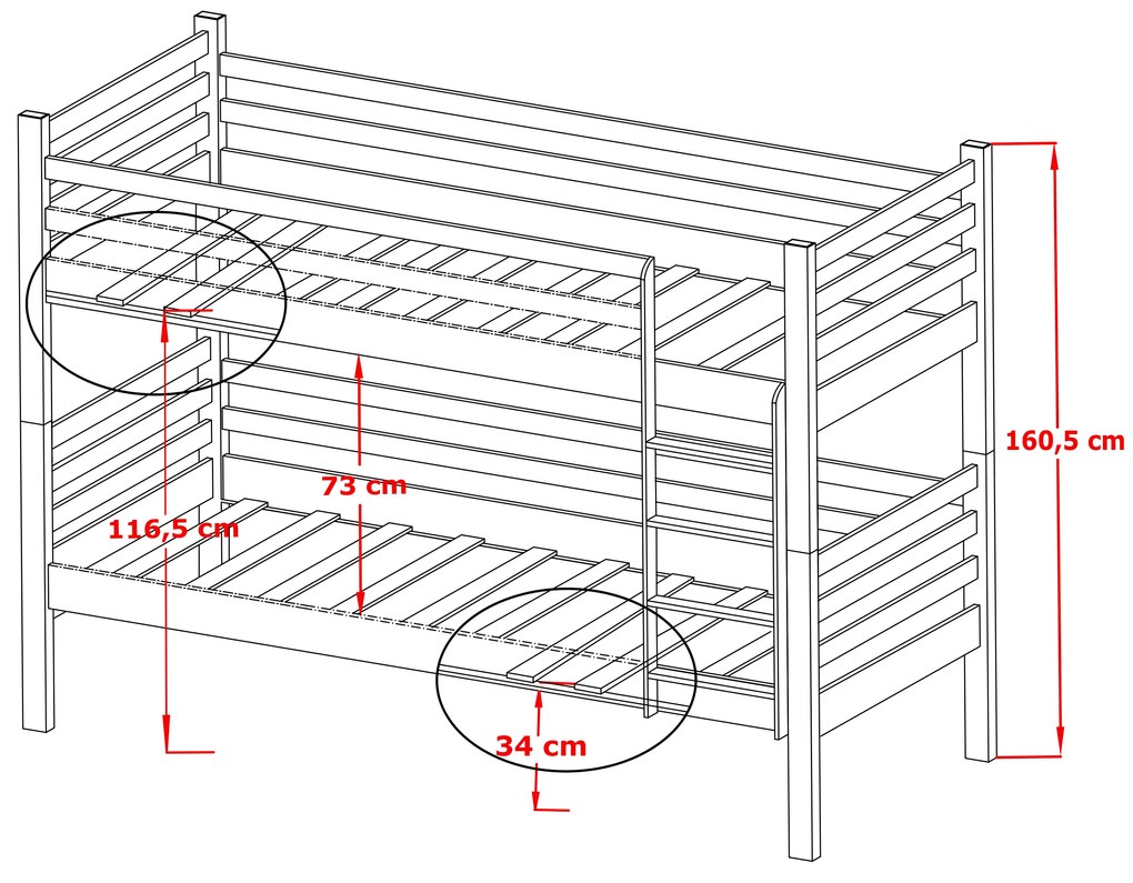 Detská posteľ 90 x 200 cm Nubia (s roštom a úl. priestorom) (biela). Akcia -20%. Vlastná spoľahlivá doprava až k Vám domov. 1013531