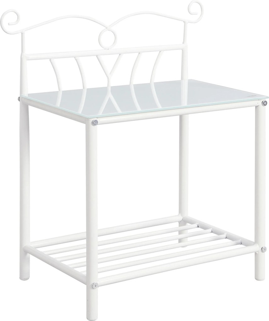 XXXLutz NOČNÁ SKRINKA, číra, biela, 53/60/30 cm Carryhome - Nočné stolíky - 002540024402