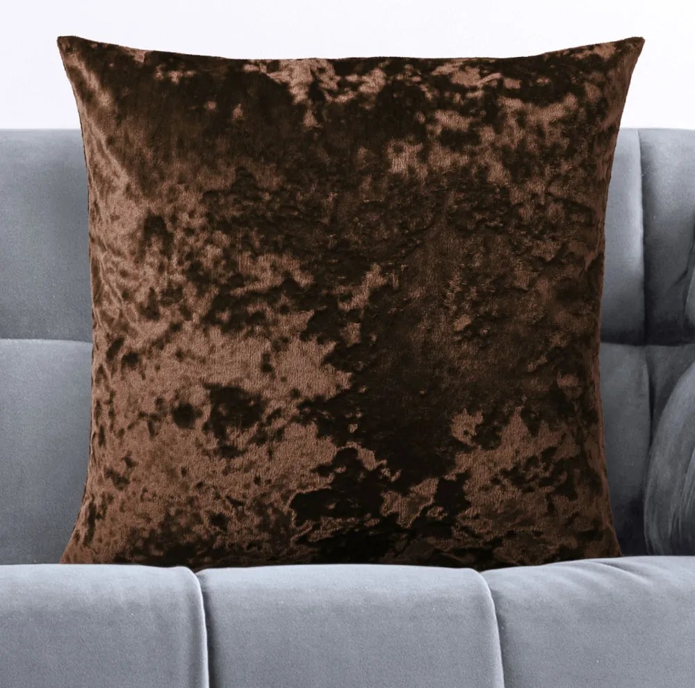 Biante Zamatová obliečka na vankúš Diana DI-004 Tmavo hnedá 40 x 60 cm