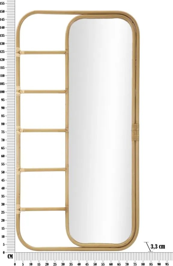 Voľne stojace zrkadlo Panama 151 cm hnedé