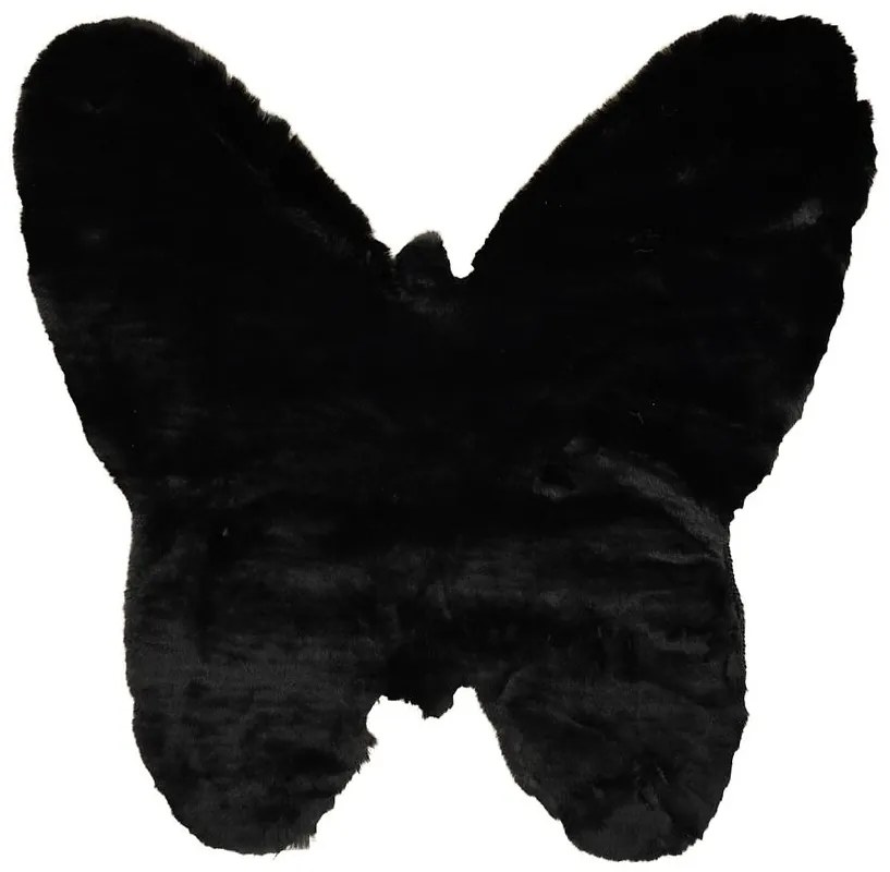 Koberec Rabbit Fur Timmy-F 0,8/0,8 Tfc9 motýľ čierna