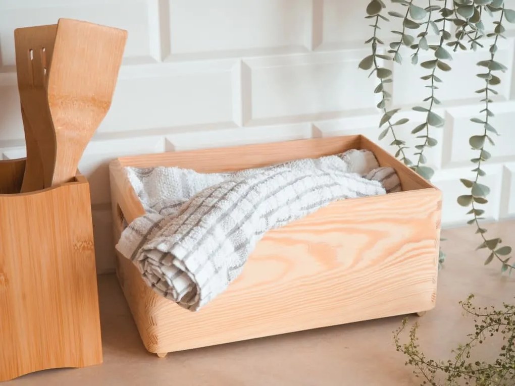 ČistéDrevo Drevený box 30 x 20 x 14 cm