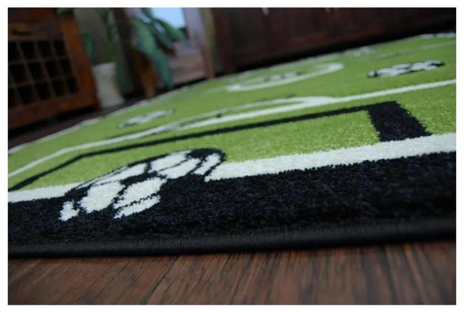 Detský kusový koberec Futbalové ihrisko zelený 2 160x220cm