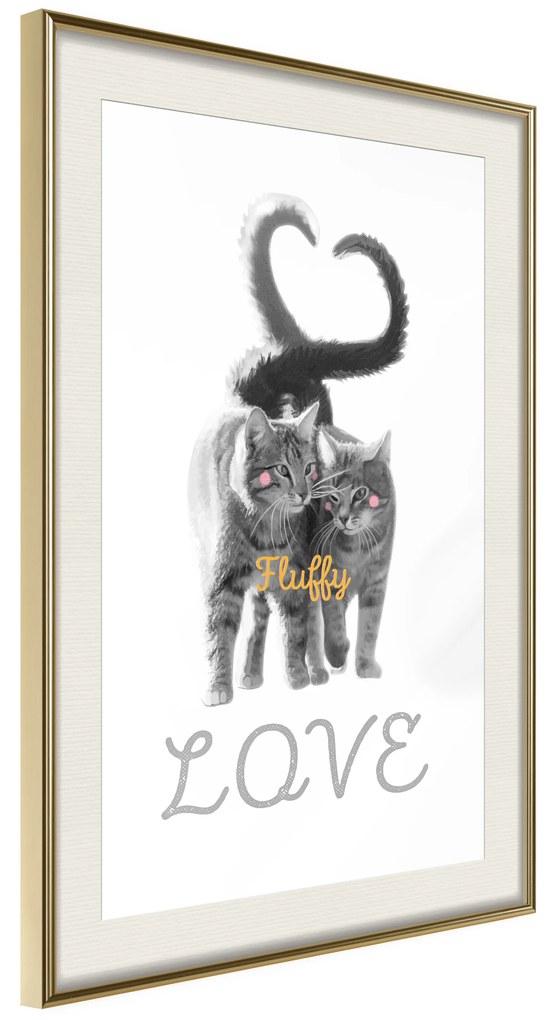 Artgeist Plagát - Fluffy Love [Poster] Veľkosť: 30x45, Verzia: Čierny rám