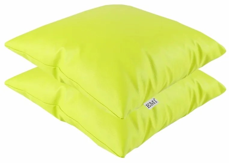 Vankúš limetkový ekokoža EMI, Vankúš 40x40 cm