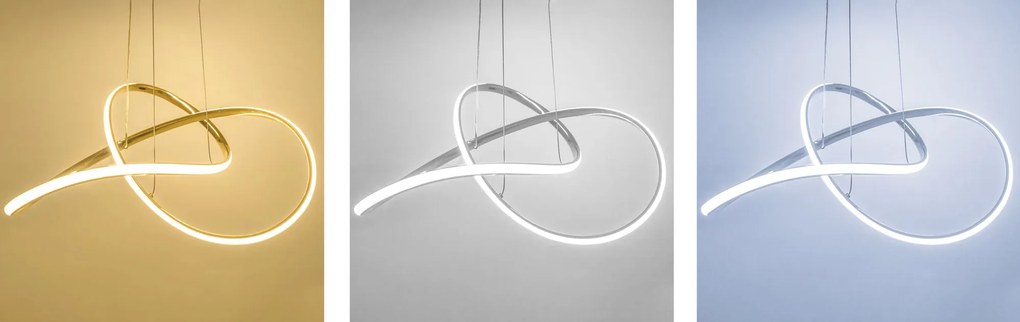 Toolight - LED stropné svietidlo + diaľkový ovládač APP393-CP, chrómová, OSW-06909