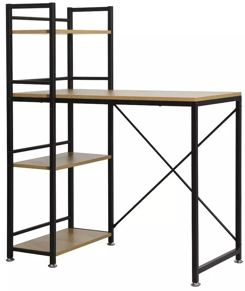 Písací stôl STANLEY dub prírodný/čierny mat