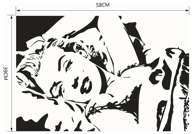 Samolepka na stenu "Marilyn Monroe" 39x58 cm