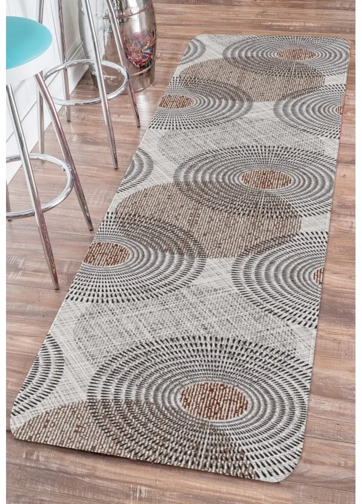 Sivý prateľný koberec behúň 58x140 cm - Oyo Concept